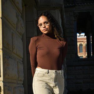 Brown Open Back Bodysuit